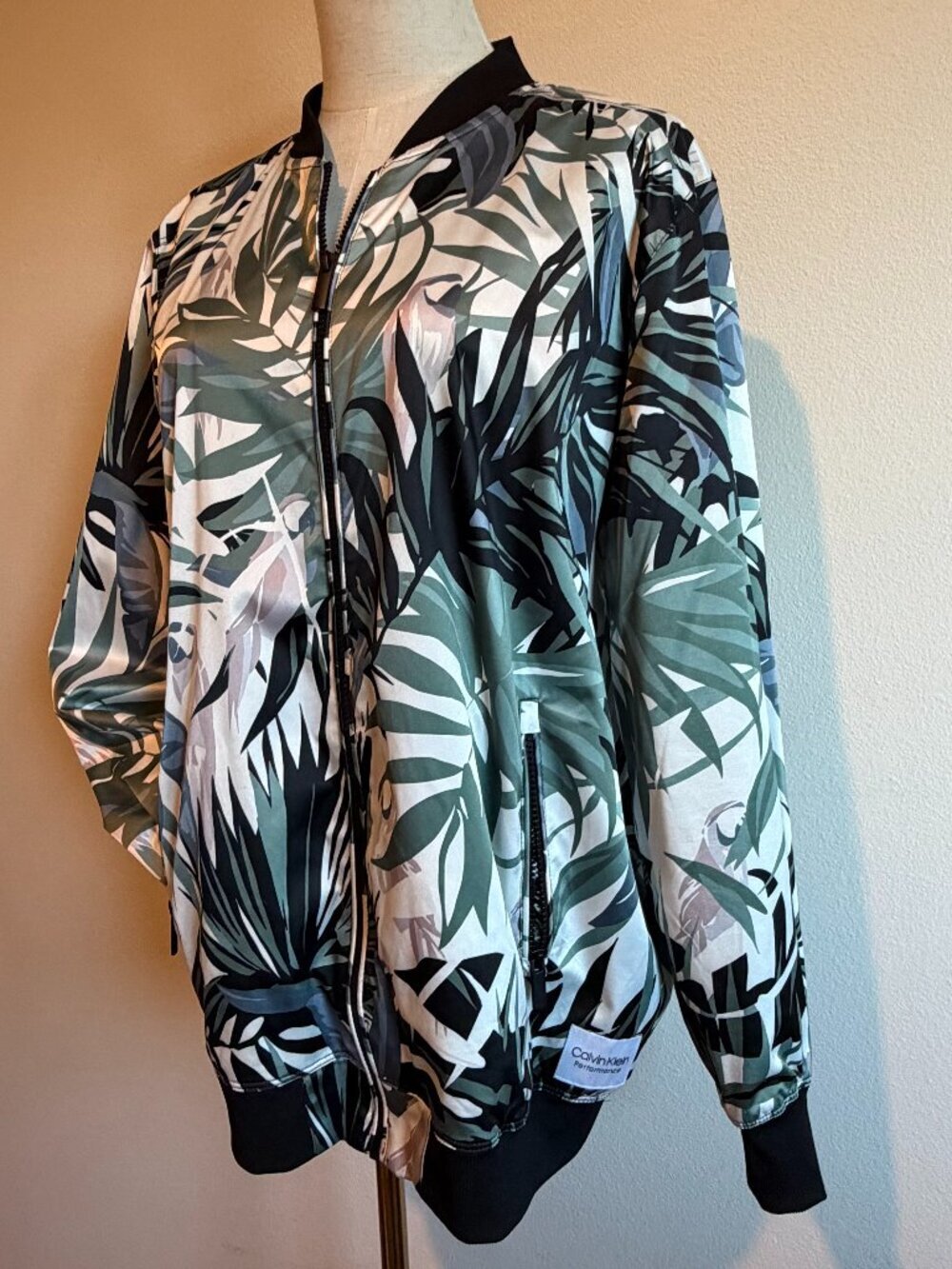 Calvin Klein Performance Floral Bomber Jacket M - Picture 3 of 8